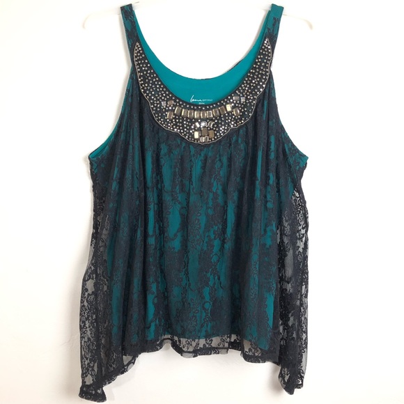 black lace top size 22